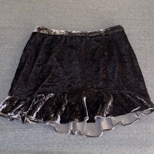 Velvet olive green skirt